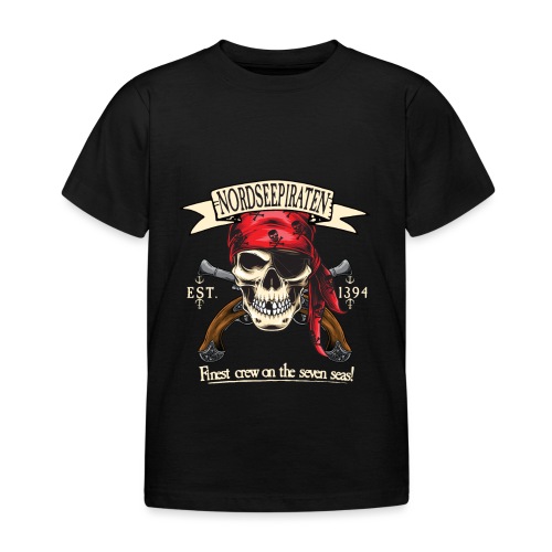 Nordseepiraten Piratenschädel Totenkopf Geschenke - Kinder T-Shirt