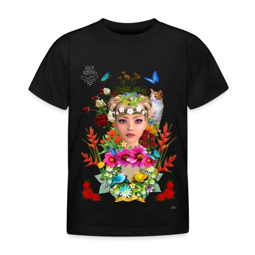 Lady spring by t-shirt chic et choc (dark & black) - T-shirt Enfant