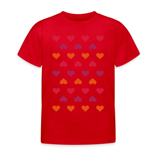 Little Hearts Stencil Pattern - Kinder T-Shirt
