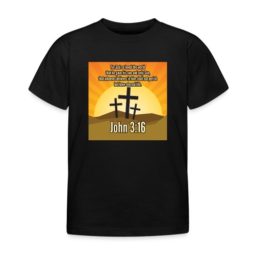 Jana 3:16 Biblia na temat chrześcijańskich ubrań - Kup online - Koszulka dziecięca