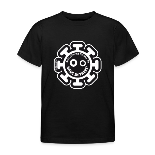Corona Virus #stayathome nero - Maglietta per bambini