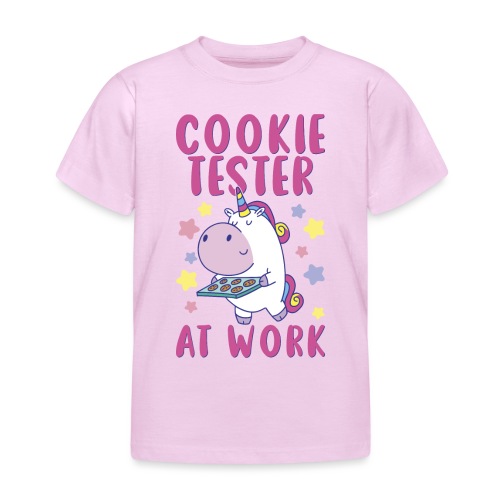 Cookie Tester At Work - Einhorn mit Keksen - Kinder T-Shirt