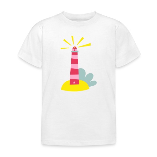 Rosaroter Leuchtturm - Kinder T-Shirt