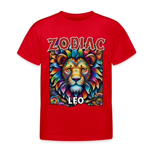 Zodiac Leo eli horoskooppimerkki Leijona - Lasten t-paita