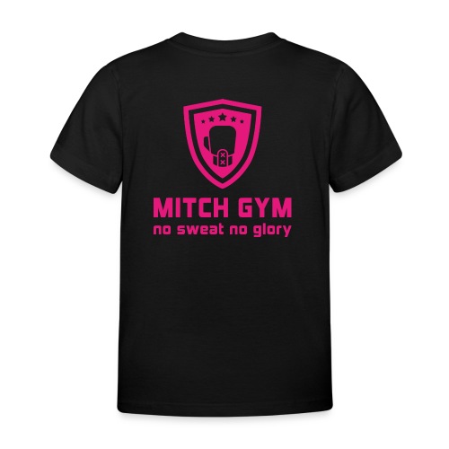 mitch gym logopink - Kinderen T-shirt