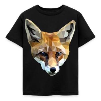 Fuchs - Kinder T-Shirt - Schwarz - Vorne - AI Model Kid Female (0cm)