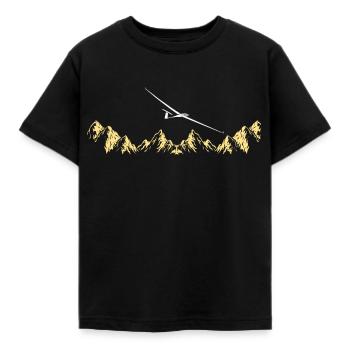 Segelfliegen Segelflieger Segelflugzeug Segelflug - Kinder T-Shirt - Schwarz - Vorne - AI Model Kid Female (0cm)