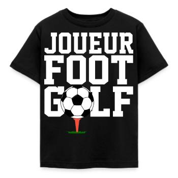 Joueur de foot golf. t-shirt footgolf - T-shirt Enfant - noir - Devant - AI Model Kid Female (0cm)