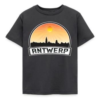 Anvers Belgique Skyline Vintage Sunset Travel Souv - T-shirt Enfant - charbon - Devant - AI Model Kid Female (0cm)