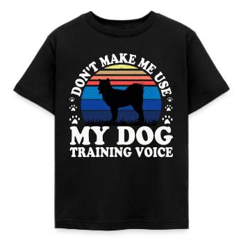 Canadian Eskimo Dog Love Silhouette Vintage Sunset - T-shirt Enfant - noir - Devant - AI Model Kid Female (0cm)