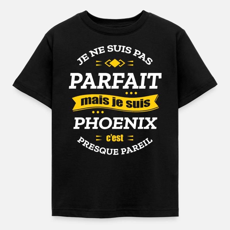 PHOENIX PARFAIT - PRENOM PHOENIX - T-shirt Enfant - noir
