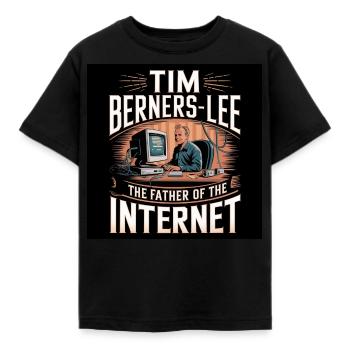 Patrimoine de l’humanité - Tim Berners Lee - T-shirt Enfant - noir - Devant - AI Model Kid Female (0cm)