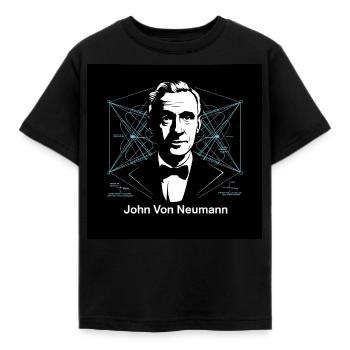 Erbe der Menschheit - John von Neumann - Kinder T-Shirt - Schwarz - Vorne - AI Model Kid Female (0cm)