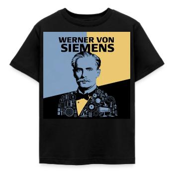 Erbe der Menschheit - Werner von Siemenz - Kinder T-Shirt - Schwarz - Vorne - AI Model Kid Female (0cm)