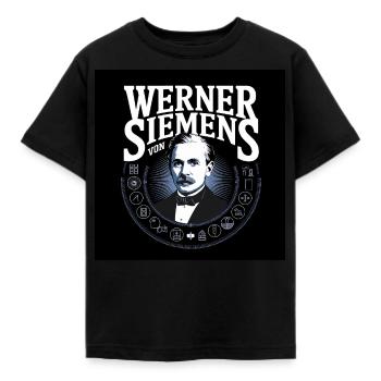 Erbe der Menschheit - Werner von Siemens2 - Kinder T-Shirt - Schwarz - Vorne - AI Model Kid Female (0cm)