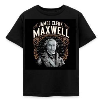 Patrimoine de l’humanité - James Clerk Maxwell - T-shirt Enfant - noir - Devant - AI Model Kid Female (0cm)