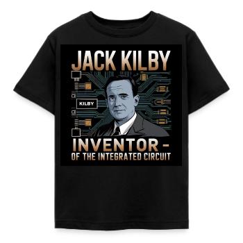 Erbe der Menschheit - Jack Kilby - Kinder T-Shirt - Schwarz - Vorne - AI Model Kid Female (0cm)