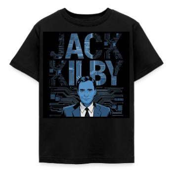 Erbe der Menschheit - Jack Kilby - Kinder T-Shirt - Schwarz - Vorne - AI Model Kid Female (0cm)