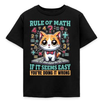 Mathématicien Règle De Math Statisticien Tuteur De Maths - T-shirt Enfant - noir - Devant - AI Model Kid Female (0cm)