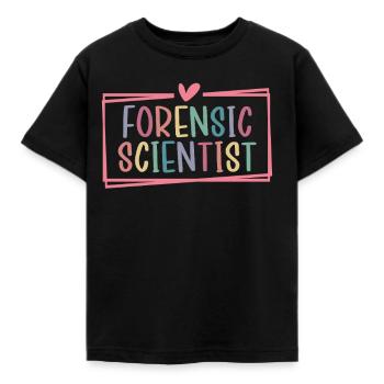 Scientifique médico-légal Scène de crime Drôle Médico-légal - T-shirt Enfant - noir - Devant - AI Model Kid Female (0cm)