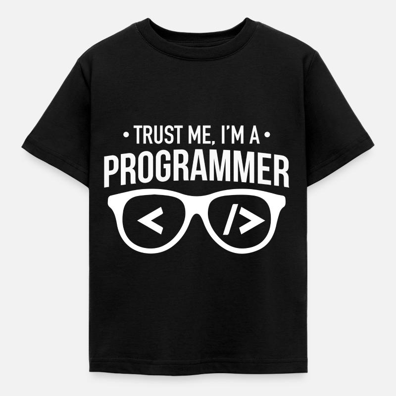 trust me i am a programmer - Kinder T-Shirt - Schwarz