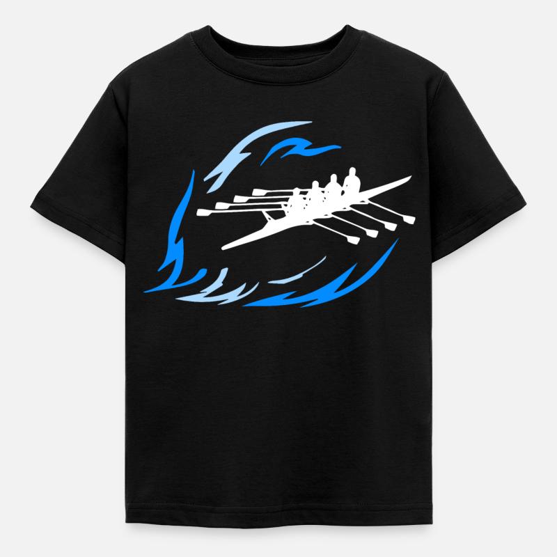 Aviron - Double 4 - T-shirt Enfant - noir