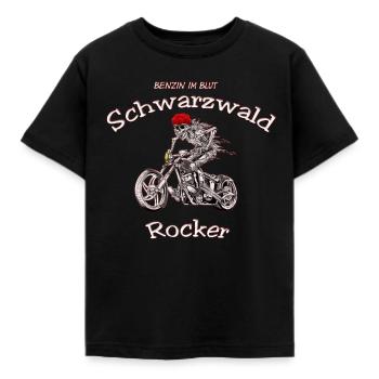 Schwarzwald Skelett-Rocker - Kinder T-Shirt - Schwarz - Vorne - AI Model Kid Female (0cm)