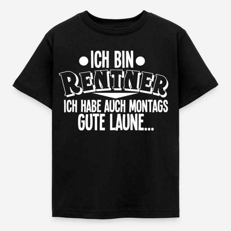 Rentner - Kinder T-Shirt - Schwarz