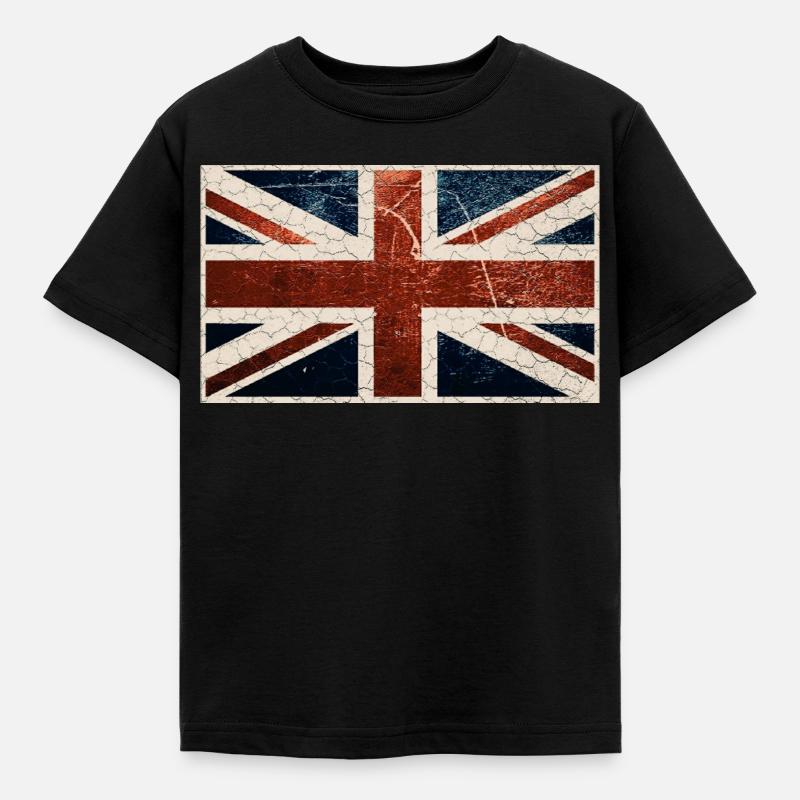 Drapeau anglais - T-shirt Enfant - noir