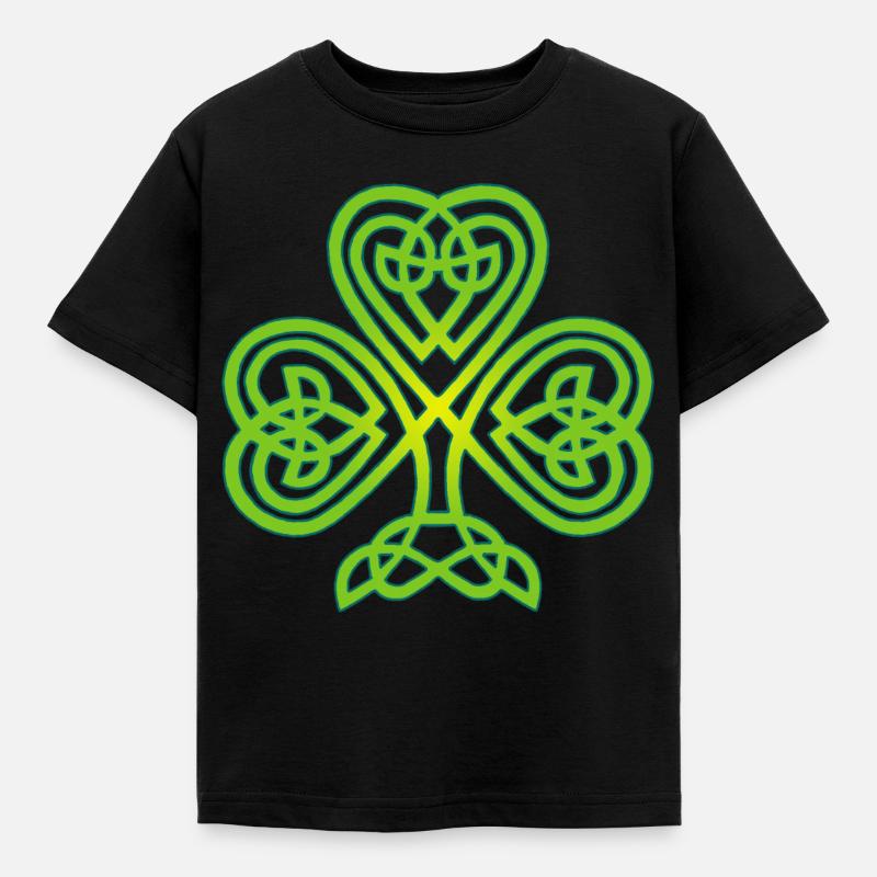 Trèfle d'Irlande - T-shirt Enfant - noir