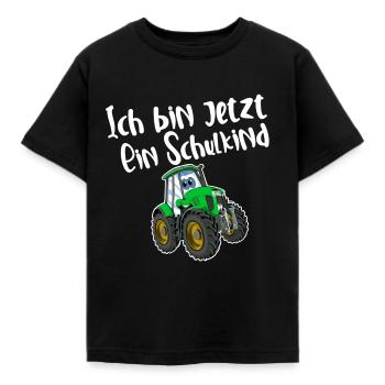 Ich Bin Jetzt Ein Schulkind Traktor - Kinder T-Shirt - Schwarz - Vorne - AI Model Kid Female (0cm)