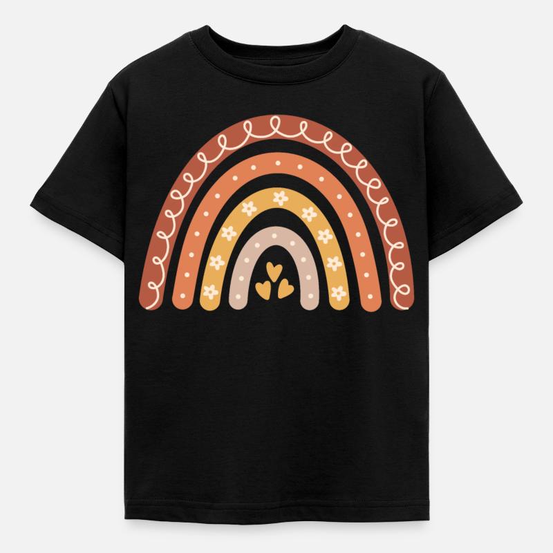 Boho Rainbow - Kids' T-Shirt - black