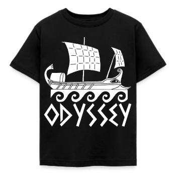 Le voyage d'Ulysse (blanc) - T-shirt Enfant - noir - Devant - AI Model Kid Female (0cm)