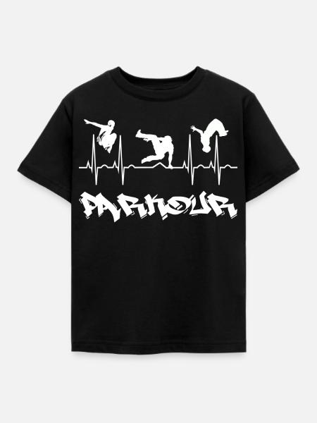 Parkour - Kinder T-Shirt - Schwarz