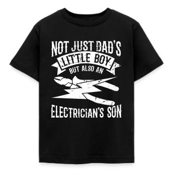 Electrical engineer son - Kids' T-Shirt - black - Front - AI Model Kid Female (0cm)