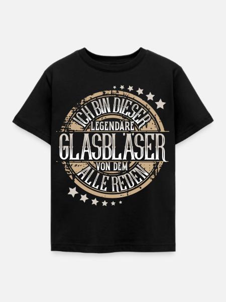 Glasbläser - Kinder T-Shirt - Schwarz