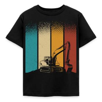 Bagger - Kinder T-Shirt - Schwarz - Vorne - AI Model Kid Female (0cm)