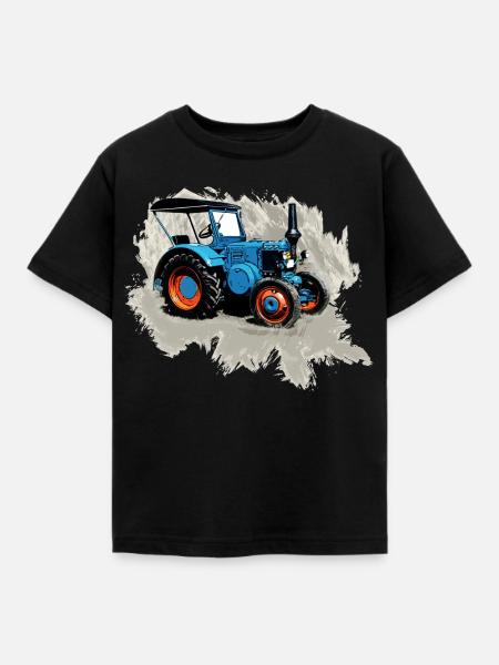 Traktor Lanz - Kinder T-Shirt - Schwarz