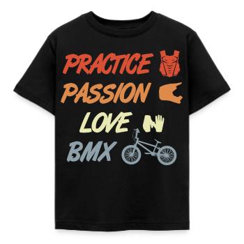 Devis BMX - T-shirt Enfant - noir - Devant - AI Model Kid Female (0cm)