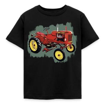 Tracteur Poney - T-shirt Enfant - noir - Devant - AI Model Kid Female (0cm)