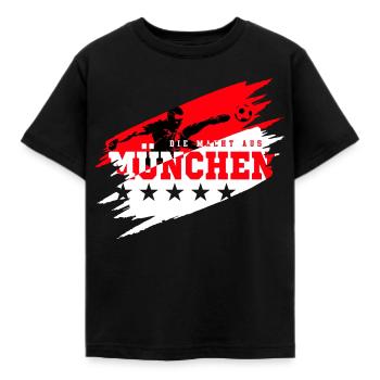 Die Macht aus München Fußball Fan - Kinder T-Shirt - Schwarz - Vorne - AI Model Kid Female (0cm)