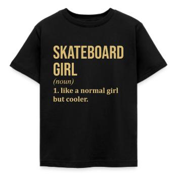 skateboard - T-shirt Enfant - noir - Devant - AI Model Kid Female (0cm)