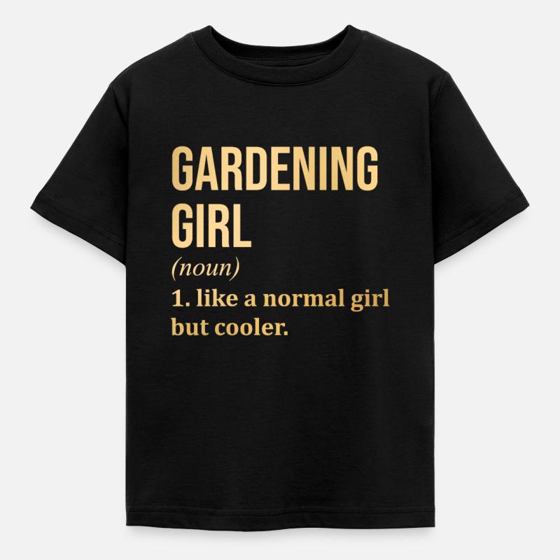 Gartenarbeit - Kinder T-Shirt - Schwarz