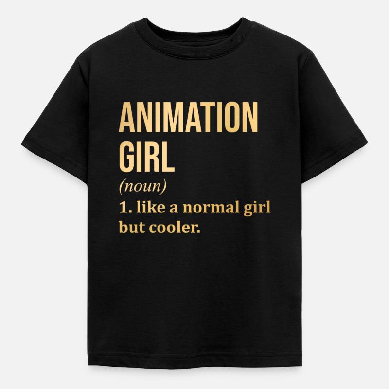 Animation - Kinder T-Shirt - Schwarz