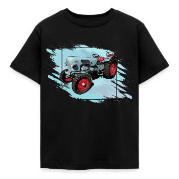 Der Tiger EM 235 - Kinder T-Shirt - Schwarz - Vorne - AI Model Kid Female (0cm)