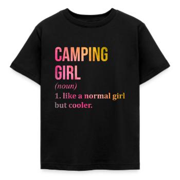 Camper Camper Camper - Kinder T-Shirt - Schwarz - Vorne - AI Model Kid Female (0cm)