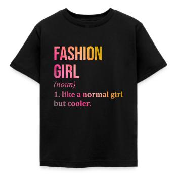 mode - T-shirt Enfant - noir - Devant - AI Model Kid Female (0cm)