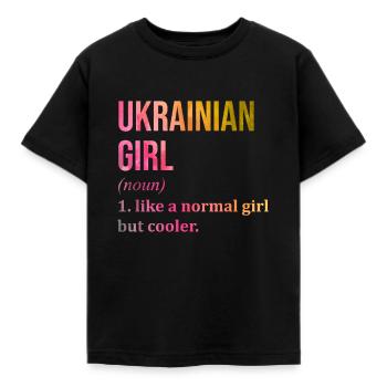 Ukraine - Kids' T-Shirt - black - Front - AI Model Kid Female (0cm)