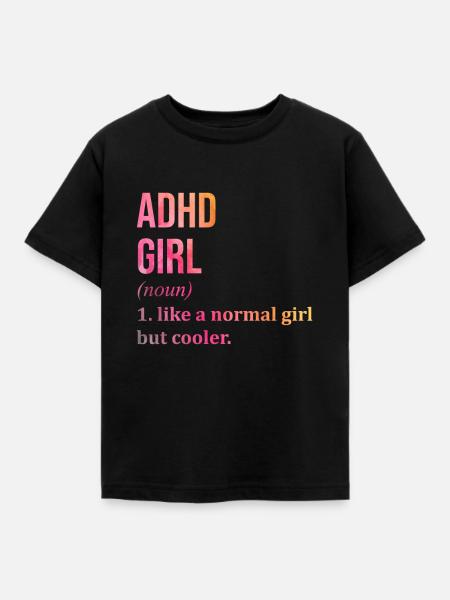 ADHS ADHS ADHS ADHS - Kinder T-Shirt - Schwarz