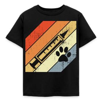 Retro Syringe - Kids' T-Shirt - black - Front - AI Model Kid Female (0cm)